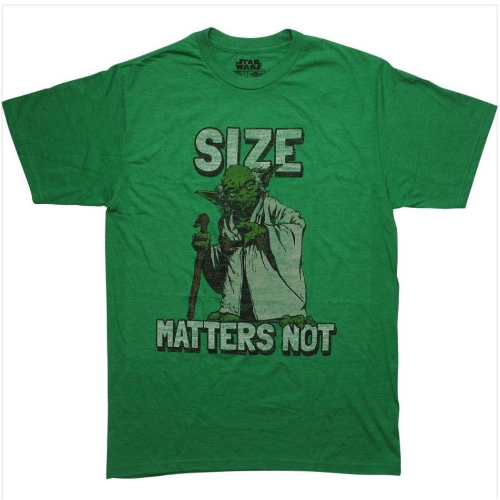 Yoda "size matters" t shirt  size large